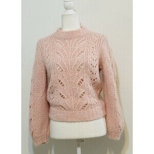 J. Crew Point Sur Pointelle Size XS Alpaca Wool Knit Sweater Quiet Luxury
